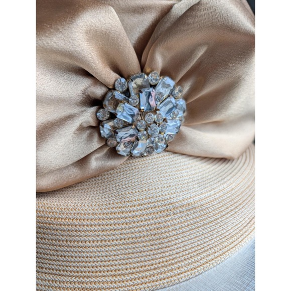 Whittall & Shon Gold Straw Hat Purse Set NWT Kentucky Derby Royalcore Rhinestone main image 16